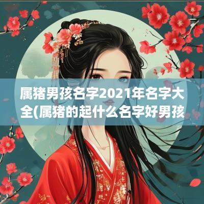 属猪男孩名字2025年名字大全(属猪的起什么名字好男孩)