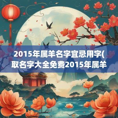2015年属羊名字宜忌用字(取名字大全免费2015年属羊的女孩子)