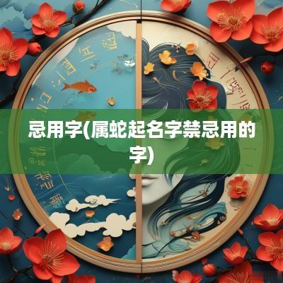 忌用字(属蛇起名字禁忌用的字)