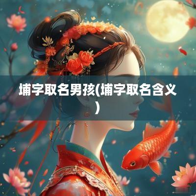 埔字取名男孩(埔字取名含义)