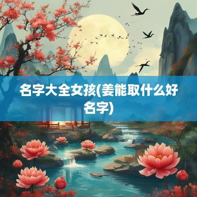 名字大全女孩(姜能取什么好名字)