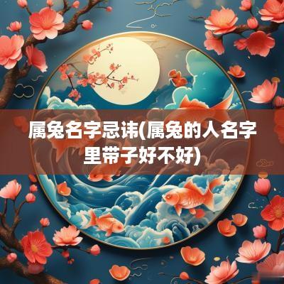 属兔名字忌讳(属兔的人名字里带子好不好)