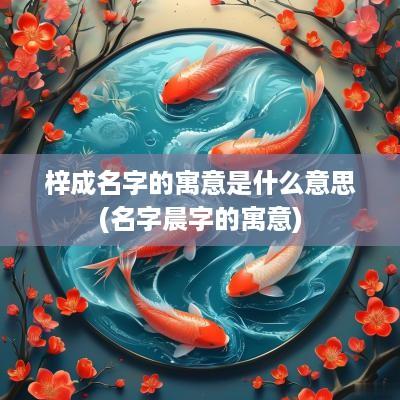 梓成名字的寓意是什么意思(名字晨字的寓意)