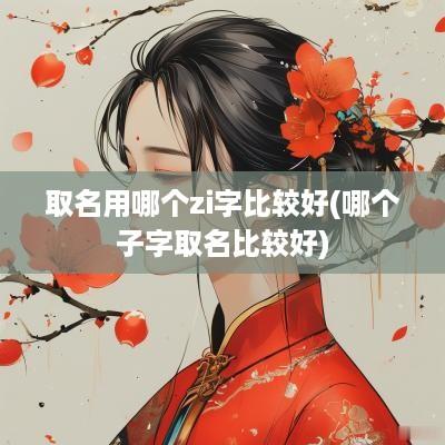 取名用哪个zi字比较好(哪个子字取名比较好)