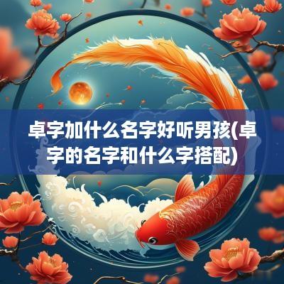 卓字加什么名字好听男孩(卓字的名字和什么字搭配)