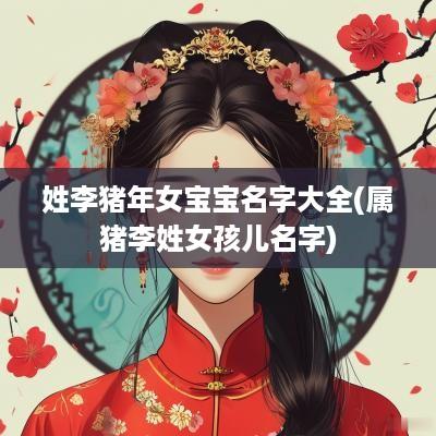 姓李猪年女宝宝名字大全(属猪李姓女孩儿名字)