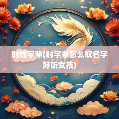 时姓字辈(时字辈怎么取名字好听女孩)