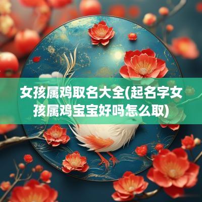 女孩属鸡取名大全(起名字女孩属鸡宝宝好吗怎么取)