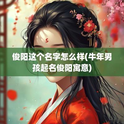 俊阳这个名字怎么样(蛇年男孩起名俊阳寓意)