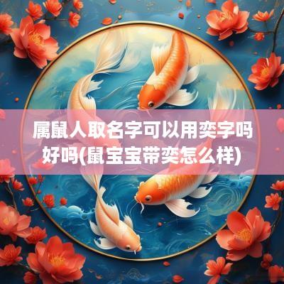 属鼠人取名字可以用奕字吗好吗(鼠宝宝带奕怎么样)