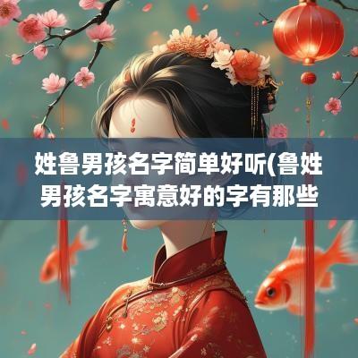 姓鲁男孩名字简单好听(鲁姓男孩名字寓意好的字有那些)