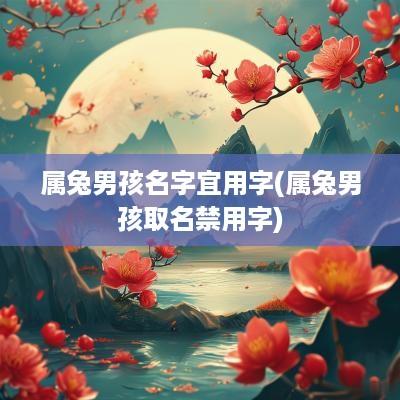 属兔男孩名字宜用字(属兔男孩取名禁用字)