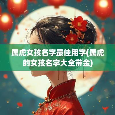 属虎女孩名字最佳用字(属虎的女孩名字大全带金)