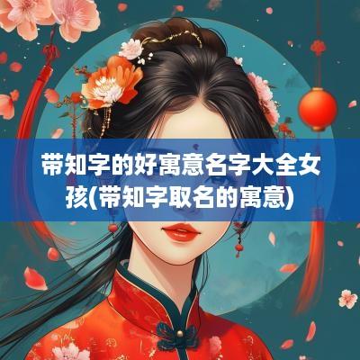 带知字的好寓意名字大全女孩(带知字取名的寓意)