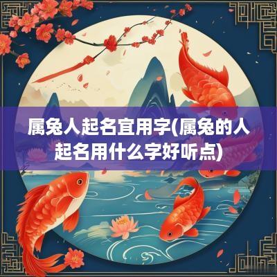 属兔人起名宜用字(属兔的人起名用什么字好听点)