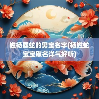 姓杨属蛇的男宝名字(杨姓蛇宝宝取名洋气好听)