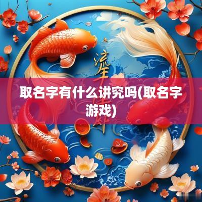 取名字有什么讲究吗(取名字游戏)