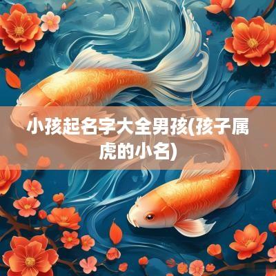 小孩起名字大全男孩(孩子属虎的小名)