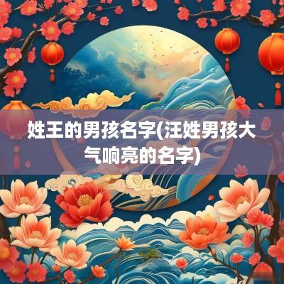 姓王的男孩名字(汪姓男孩大气响亮的名字)