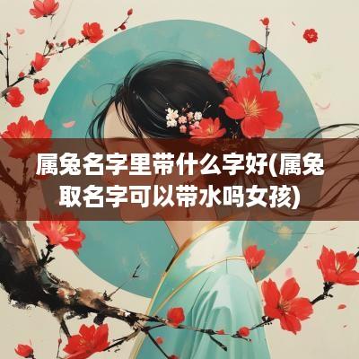 属兔名字里带什么字好(属兔取名字可以带水吗女孩)