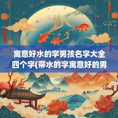 寓意好水的字男孩名字大全四个字(带水的字寓意好的男孩名字大全)