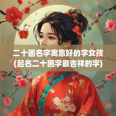 二十画名字寓意好的字女孩(起名二十画字最吉祥的字)