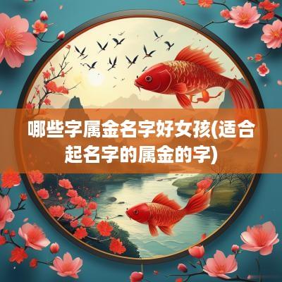 哪些字属金名字好女孩(适合起名字的属金的字)