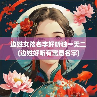 边姓女孩名字好听独一无二(边姓好听有寓意名字)