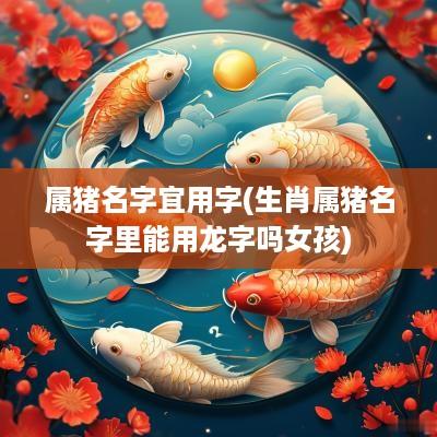 属猪名字宜用字(生肖属猪名字里能用龙字吗女孩)