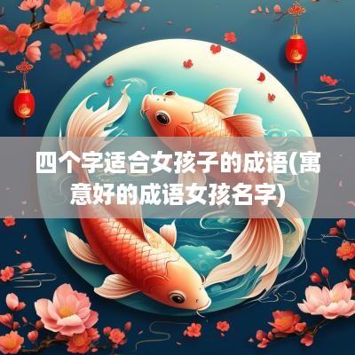 四个字适合女孩子的成语(寓意好的成语女孩名字)