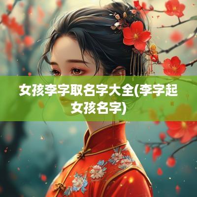 女孩李字取名字大全(李字起女孩名字)