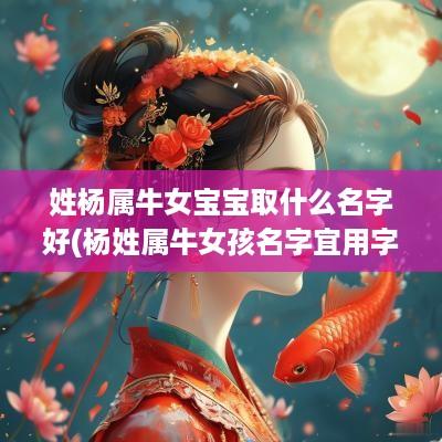 姓杨属牛女宝宝取什么名字好(杨姓属牛女孩名字宜用字)