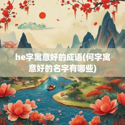he字寓意好的成语(何字寓意好的名字有哪些)