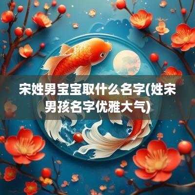宋姓男宝宝取什么名字(姓宋男孩名字优雅大气)