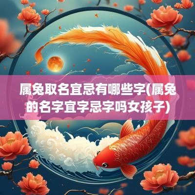 属兔取名宜忌有哪些字(属兔的名字宜字忌字吗女孩子)