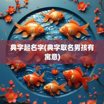 典字起名字(典字取名男孩有寓意)