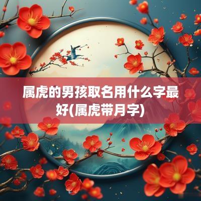 属虎的男孩取名用什么字最好(属虎带月字)