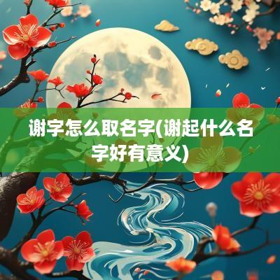 谢字怎么取名字(谢起什么名字好有意义)