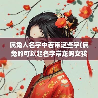 属兔人名字中若带这些字(属兔的可以起名字带龙吗女孩)