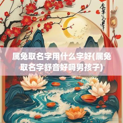 属兔取名字用什么字好(属兔取名字舒音好吗男孩子)