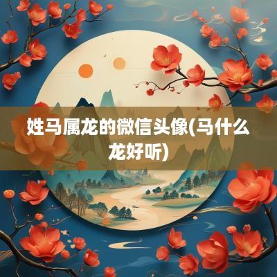 姓马属龙的微信头像(马什么龙好听)