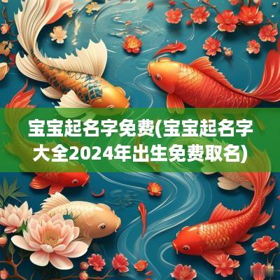 宝宝起名字免费(宝宝起名字大全2025年出生免费取名)