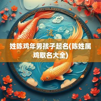 姓陈鸡年男孩子起名(陈姓属鸡取名大全)