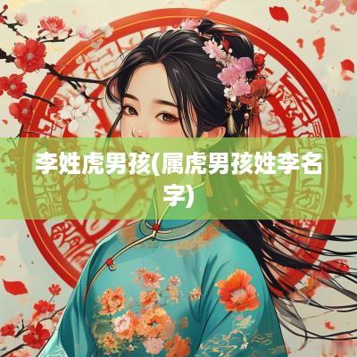 李姓虎男孩(属虎男孩姓李名字)