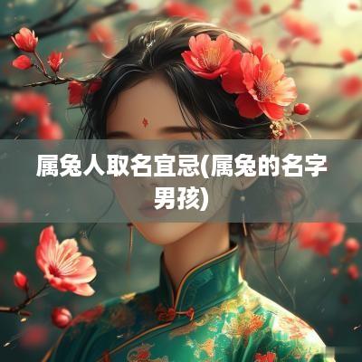 属兔人取名宜忌(属兔的名字男孩)