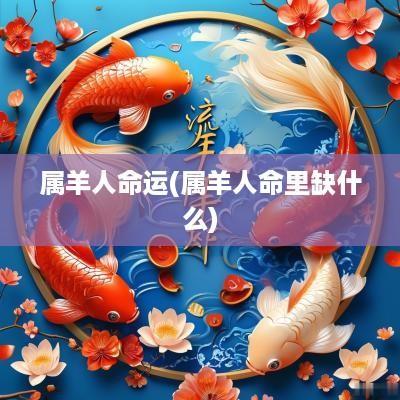 属羊人命运(属羊人命里缺什么)