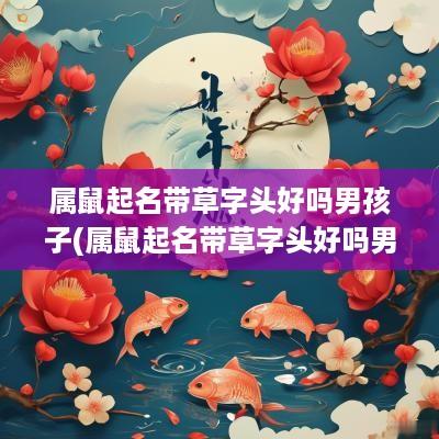 属鼠起名带草字头好吗男孩子(属鼠起名带草字头好吗男孩取名)