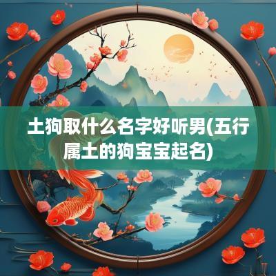 土狗取什么名字好听男(五行属土的狗宝宝起名)