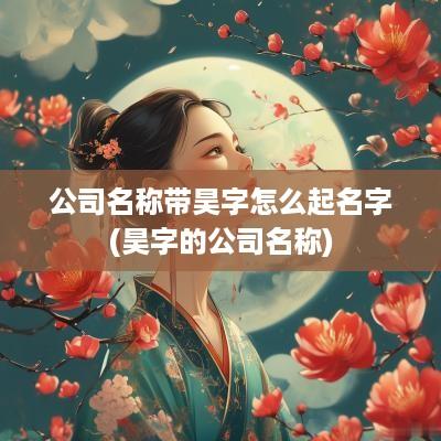 公司名称带昊字怎么起名字(昊字的公司名称)