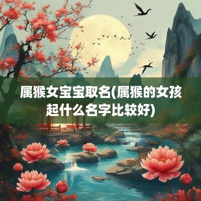 属猴女宝宝取名(属猴的女孩起什么名字比较好)